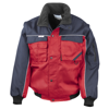 Work-Guard Zip Sleeve Heavy-Duty Pilot Jacket in red-navy