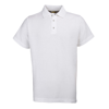 Polycotton Piqué Polo in white