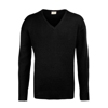 V-Neck Arcylic Wool Sweater in black