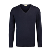 V-Neck Arcylic Wool Sweater in navy