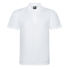 Pro Polyester Polo in white