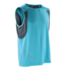 Spiro Sport Athletic Vest in aqua-grey