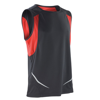 Spiro Sport Athletic Vest in black-red