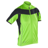 Women'S Spiro Bikewear Full Zip Top in black-fluorescentlimegreen