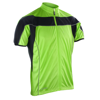 Spiro Bikewear Full Zip Top in black-fluorescentlimegreen
