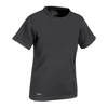 Spiro Quick-Dry Short Sleeve Junior T-Shirt in black