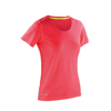Women'S Fitness Shiny Marl T-Shirt in hotcoral-limepunch