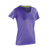 Women'S Fitness Shiny Marl T-Shirt in lavender-limepunch