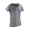 Women'S Fitness Shiny Marl T-Shirt in sportgrey-hotcoral