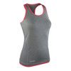 Women'S Stringer Back Marl Top in greymarl-hotcoral