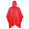 Plastic Poncho in red