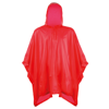 Kids Plastic Poncho in red