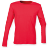 Feel Good Long Sleeved Stretch T-Shirt in bright-red