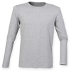 Feel Good Long Sleeved Stretch T-Shirt in heather-grey