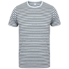 Unisex Striped T in heathergrey-white