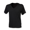 Wide V-Neck T-Shirt in black