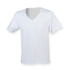 Wide V-Neck T-Shirt in white