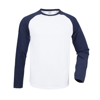Long Sleeve Baseball T-Shirt in white-oxfordnavy