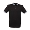 Fashion Polo With Jacquard Contrast in black