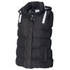 Padded Gilet With Detachable Hood in black