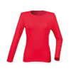 Women'S Feel Good Long Sleeved Stretch T-Shirt in bright-red