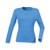 Women'S Feel Good Long Sleeved Stretch T-Shirt in heather-blue