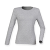 Women'S Feel Good Long Sleeved Stretch T-Shirt in heather-grey