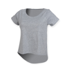 T-Shirt With Drop Detail in heather-grey