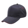 Amston 5-Panel Cap With Sandwich Peak in navy-classicred