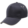 Amston 5-Panel Cap With Sandwich Peak in navy-parchment