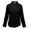 Lady-Fit Oxford Long Sleeve Shirt in black