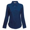Lady-Fit Oxford Long Sleeve Shirt in navy