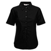 Lady-Fit Oxford Short Sleeve Shirt in black