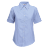 Lady-Fit Oxford Short Sleeve Shirt in oxford-blue