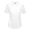 Lady-Fit Oxford Short Sleeve Shirt in white