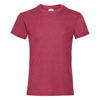 Girls Valueweight Tee in vintage-heather-red
