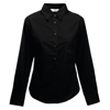 Lady-Fit Poplin Long Sleeve Shirt in black