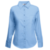 Lady-Fit Poplin Long Sleeve Shirt in mid-blue