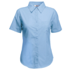 Lady-Fit Poplin Short Sleeve Shirt in mid-blue