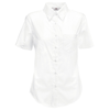 Lady-Fit Poplin Short Sleeve Shirt in white