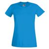 Lady-Fit Performance Tee in azure-blue
