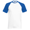 Short Sleeve Baseball Tee in white-royalblue