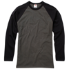 Long Sleeve Baseball Tee in lightgraphite-black