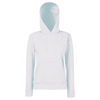 Classic 80/20 Lady-Fit Hooded Sweatshirt in white