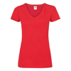 Lady-Fit Valueweight V-Neck Tee in red