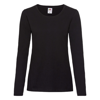 Lady-Fit Valueweight Long Sleeve Tee in black