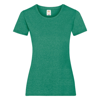 Lady-Fit Valueweight Tee in retro-heather-green
