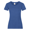 Lady-Fit Valueweight Tee in retro-heather-royal