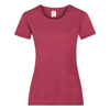 Lady-Fit Valueweight Tee in vintage-heather-red