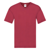 Layered T in brick-red